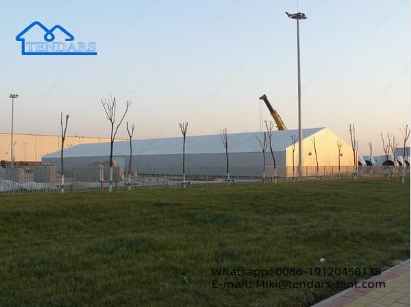 A-frame warehouse tent
